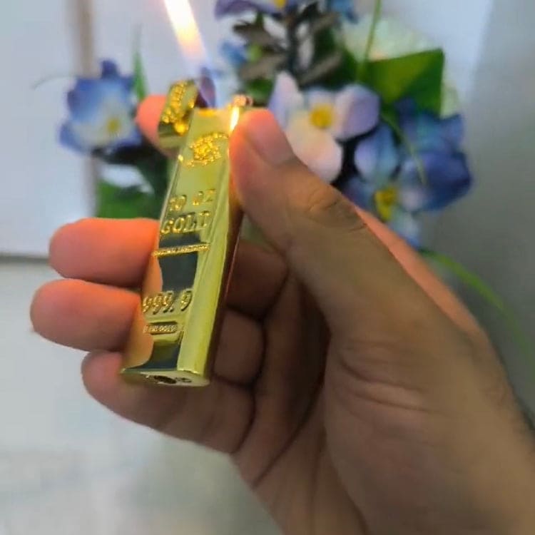 Gold Bar Long Lighter, Luxury 999 Gold Brick Jet Gas Lighter, Refillable Butane Gas Lighter, Gold Polishing Cigarette Cigar Pocket Lighter, Inflated Smoke Lighter Gold Bar Long Lighter, Luxury 999 Gold Brick Jet Gas Lighter, Refillable Butane Gas Lighter, Gold Polishing Cigarette Cigar Pocket Lighter, Inflated Smoke Lighter
